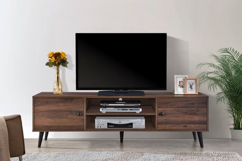 Rory 1.5m TV Entertainment Unit - Walnut with Black Legs – Luco ...